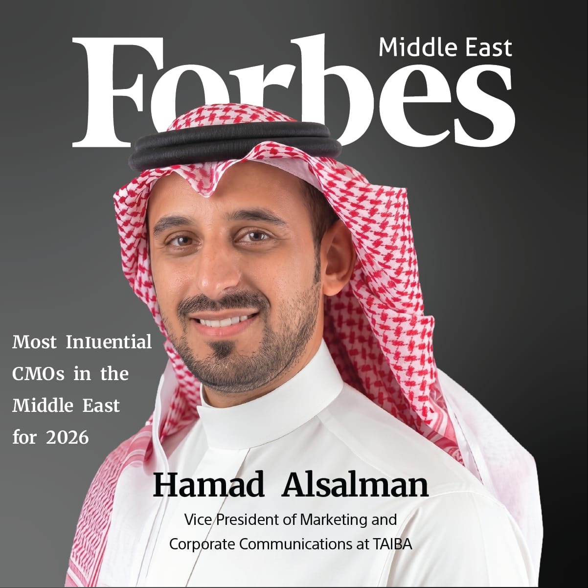 Forbes Middle East Names TAIBA’s Hamad Alsalman Among the Region’s Most Influential CMOs for 2026