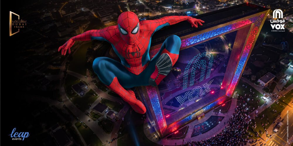 VOX Cinemas, Dubai Frame Celebrate International Spider-Man Day with a Spectacular Lightshow and Skyline Takeover